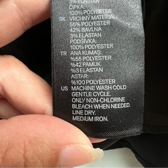 H&m satin color block convertible strapless party dress size 6 nude & black nwt - Picture 14 of 14